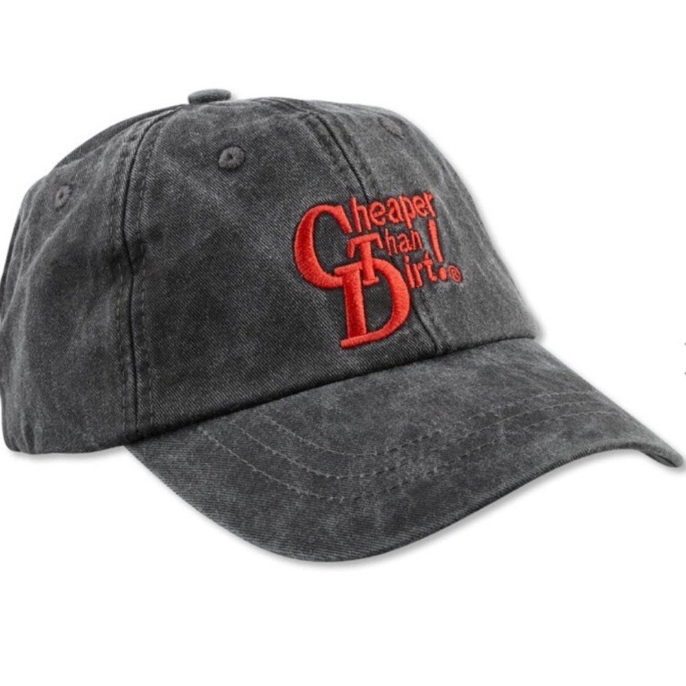 NWT Cheaper Than Dirt Denim Baseball Cap Washed Black